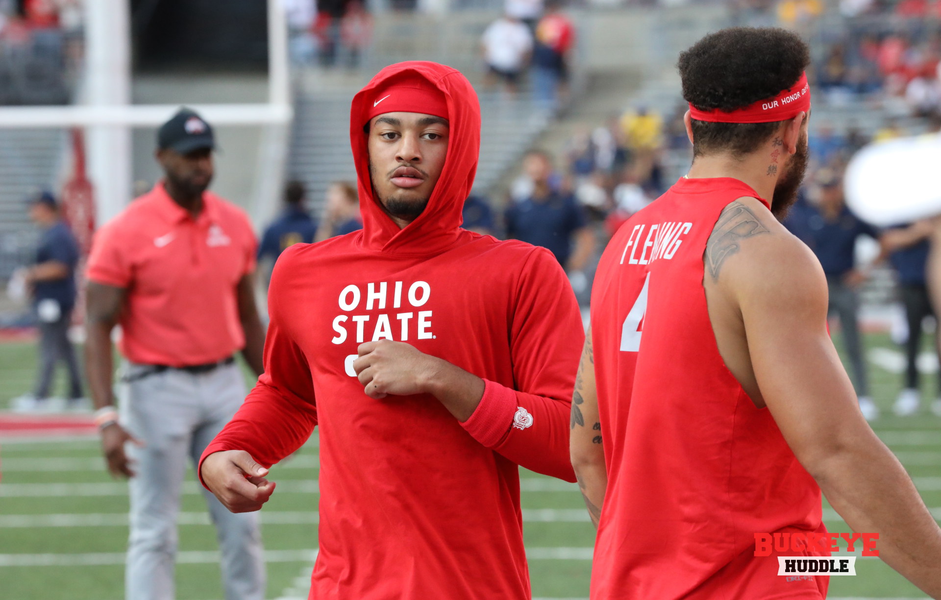 Former Ohio State WR Jaxon Smith-Njigba helps introduce Seattle Seahawks  throwback uniforms