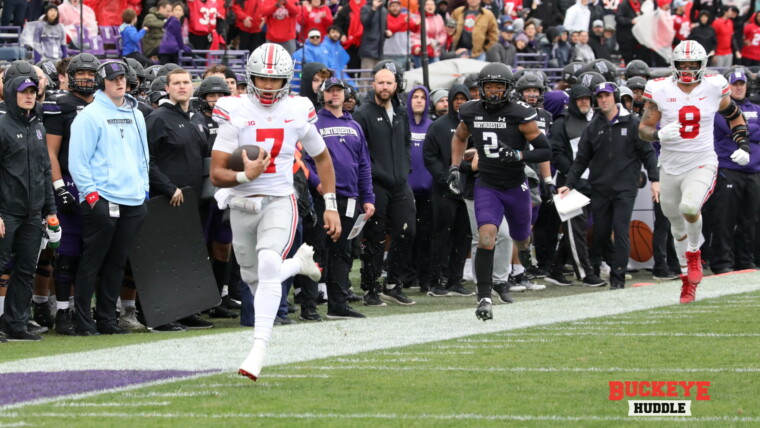 Ohio State QB CJ Stroud run at Northwestern