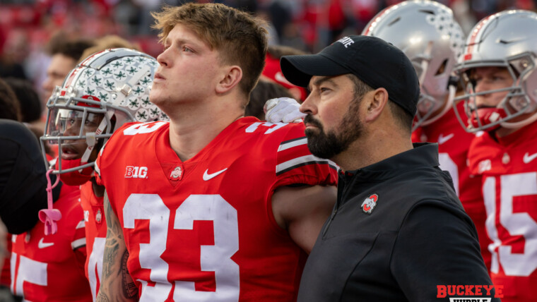 Jack Sawyer Ryan Day end of Michigan game 2022