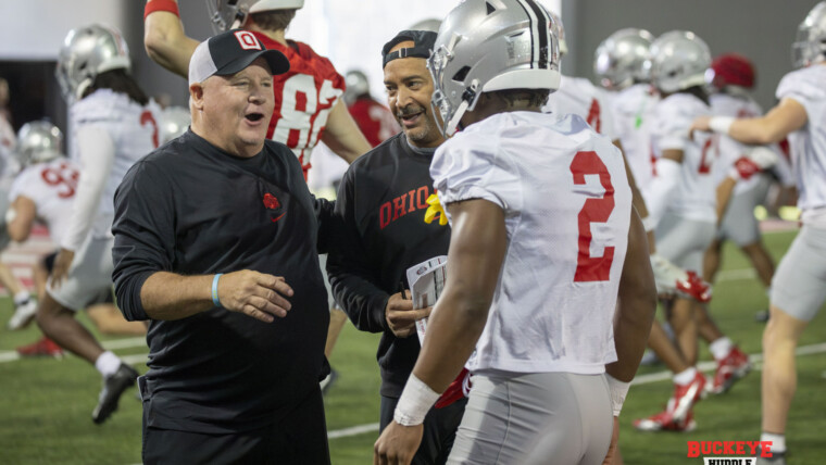 Chip Kelly and Caleb Downs