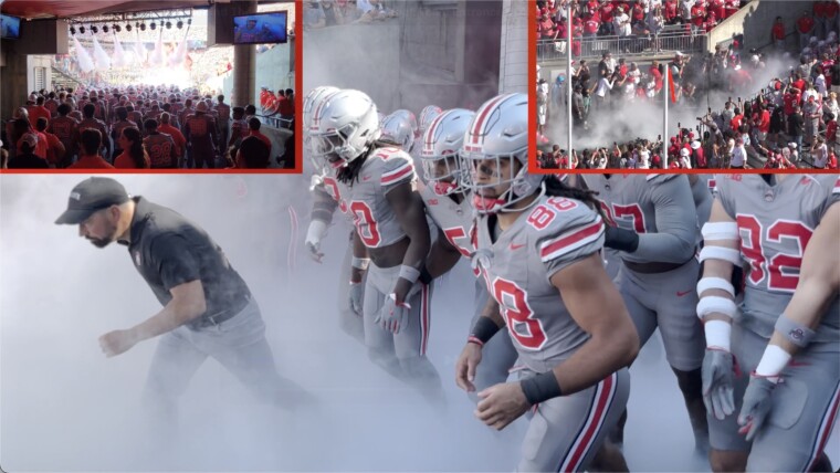 Ohio State Football Behind The Scenes: Buckeye Team Entrance In 4K